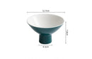 Axyaa High Foot Ceramic Dessert Bowl for Hotel and Restaurant - Artistic Snack Plate