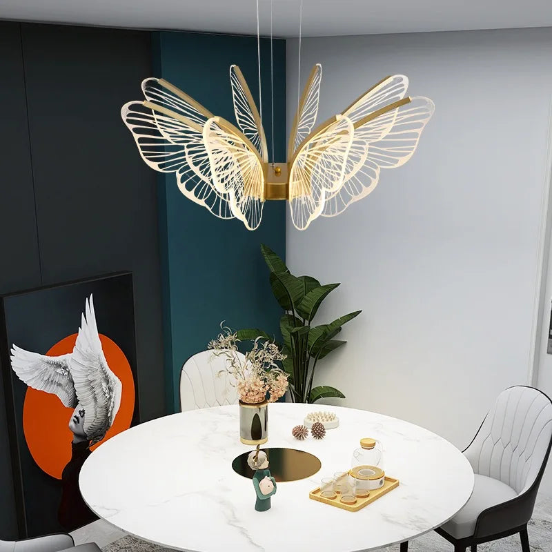 Modern LED Butterfly Chandelier by Axyaa - Elegant Lighting Fixture for Home Decor