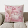 Axyaa Snowman Deer Gifts Pink Christmas Pillow Cover for Sofa Bedroom Car