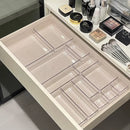 Axyaa Clear Plastic Makeup Drawer Dividers Set - Transparent Cosmetics Organizer