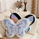 Axyaa Butterfly Girl Style Velvet Pillow for Living Room and Office