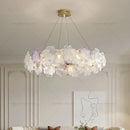 Axyaa French Crystal Chandelier and American Retro Flower Lamp