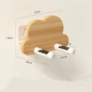 Axyaa Wood Hair Dryer Rack Wall-mounted Storage Bracket Light Luxury Organizer