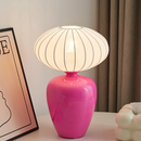 Axyaa Meringue Desk Lamp with Colorful Silk Shade
