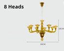 Axyaa Modern Crystal Chandelier Classic Arm Hanging Lamp for Living Room