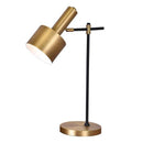 Axyaa Nordic Modern Black Iron Table Lamp with Gold Lampshade E27 Socket