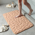 Axyaa White Memory Foam Non-Slip Bath Mat - Soft & Absorbent Rug