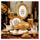 Axya Golden Palace Bone Dinnerware Set for Kitchen