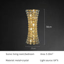 Axyaa Crystal LED Wall Sconces Gold/Chrome Metal Lighting Fixture
