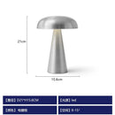 Axyaa Rechargeable Mushroom Table Lamp Touch Switch LED Desk Light