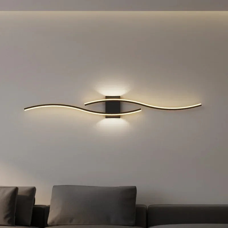 Axya LED Wall Lamp in Black, White, or Gold for Modern Indoor Lighting.