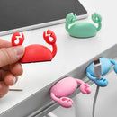 Axyaa Crab Cable Organizer Clip: Self-Adhesive, Cute, Random Color, 4PCS