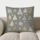 Axyaa Christmas Tree & Snowflake Pillow Cover for Sofa, Bedroom, Car