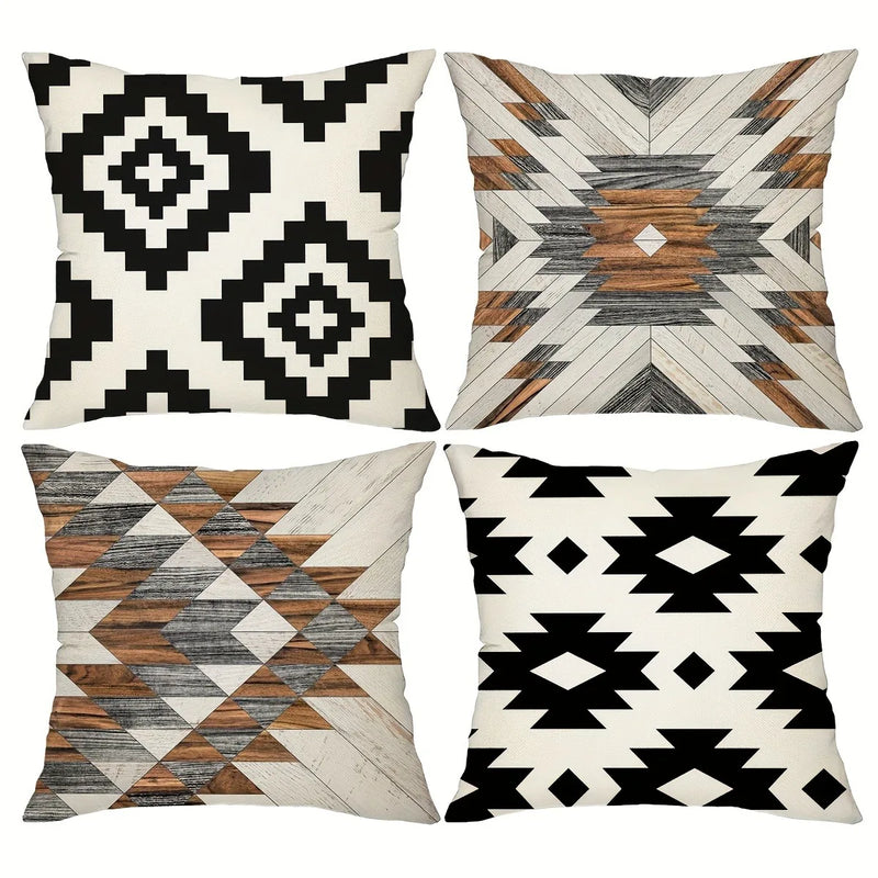 Axyaa Geometric Pattern Pillowcase for Modern Home Decor