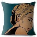 Axyaa Pop Art Crying Girl Cushion Cover 45x45cm