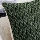 Axyaa Retro Green Wave Cushion Cover 45x45cm for Christmas Home Decoration