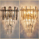 Axyaa Champagne Gold Crystal Wall Light for Bedroom and Living Room