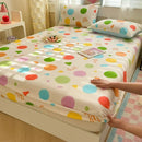 Axyaa Cartoon Fish Printed Cotton Fitted Bed Sheet - Single/Queen/King Sizes