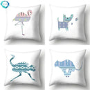 Axyaa Geometric Animal Series Pillowcase: Stylish Sofa Chair Seat Cover for Home Decor