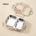 Axyaa Stainless Steel Bento Box with Compartments - Large Capacity Food Container