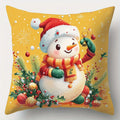 Axyaa Christmas Pillowcase Set: Snowman, Fawn, Garland, Christmas Tree Print