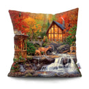 Axyaa Rustic Landscape Print Pillowcase