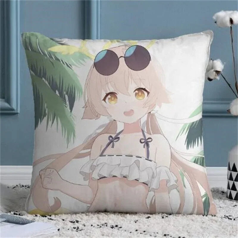 Axyaa Anime Blue Archive Throw Pillow Case - Home Decor Sofa Cushion Cover