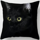 Axyaa  Black Cat Pillowcase  Decorative Square Cushion Cover 45*45cm