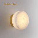 Axyaa Marble Round LED Wall Sconce - Modern Nordic Living Room Bedroom Decor