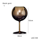 Axyaa Gold Chrome Glass Table Lamp | Luxury Decor for Living Room, Villa, Cafe