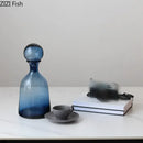 Axyaa Glass Ball Cap Vase: Modern Home Decor Desk Floral Hydroponics Arrangement