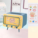 Axyaa Square Tissue Box & Phone Holder – Pink Desktop Decor Organizer