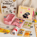 Axyaa Kawaii Thermal Lunch Bag for Women Girl Kids - Bento Pouch Food Storage