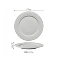 Axyaa Matte Ceramic Steak Plate Dessert Pasta Serving Dish Circular Flat Tableware