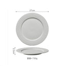 Axyaa Matte Ceramic Steak Plate Dessert Pasta Serving Dish Circular Flat Tableware