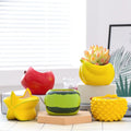 Axyaa Fruits Shape Vase Green Pot Flower Arrangement Creative Cartoon Room Decor