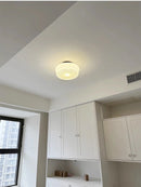 Axyaa Milk White Glass LED Pendant Light - Retro Ceiling Lamp