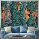 Tropical Banana Tree Tapestry Wall Hanging by Axyaa - Boho Dorm Decor & Hippie Rug