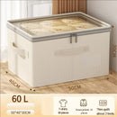 Axyaa Large Foldable Clothing Storage Box with Zipper Lid