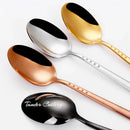 Axyaa Gold Stainless Steel Coffee Spoon Set - 6 Pieces Slim Teaspoons for Desserts