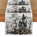 Axyaa Halloween Pumpkin Castle Table Runner