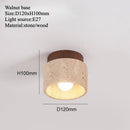 Axyaa Travertine Stone Ceiling Light EC27 Fixture for Bedroom Hallway Staircase