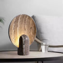 Axyaa Dark Travertine Rock LED Resin Table Lamp - Luxury Nordic Home Decor