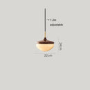 Axyaa Hazelnut Retro Pendant Light with Wood Grain Finish for Bedroom and Dining Room