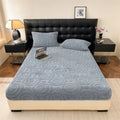 Axyaa Velvet Fleece Fitted Sheet Mattress Cover for Double King Queen Size