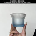 Axyaa Gradient Color Stripe Glass Cup for Coffee, Cold Drinks, Latte - 200ML