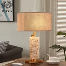 Axyaa Luxury Marble LED Desk Lamp for Modern Bedrooms