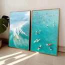 Nordic Surfing Canvas Wall Art for Living Room Decoration by Axyaa