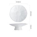 Axyaa High Footed Dessert Plate - Ceramic Molecular Cuisine Kitchen Tableware