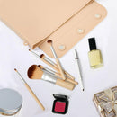 Axyaa Silicone Makeup Bag Set with Chain, Brush Holder & Sponge Holder
